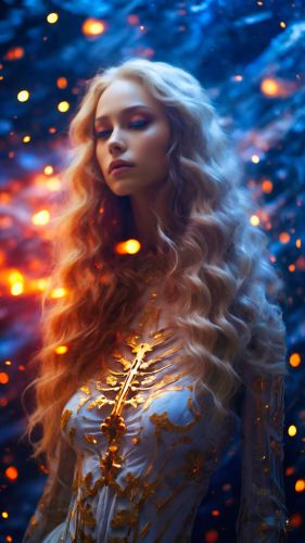 Abstract Blonde Woman