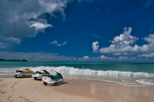 Antigua - Runaway Beach - Jet Skis