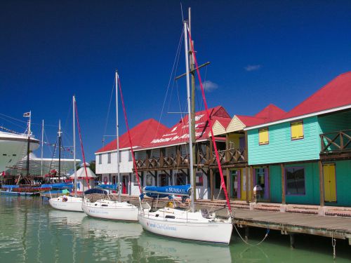 Caribbean - Antigua - Sailing Boats in the port of St. Johns