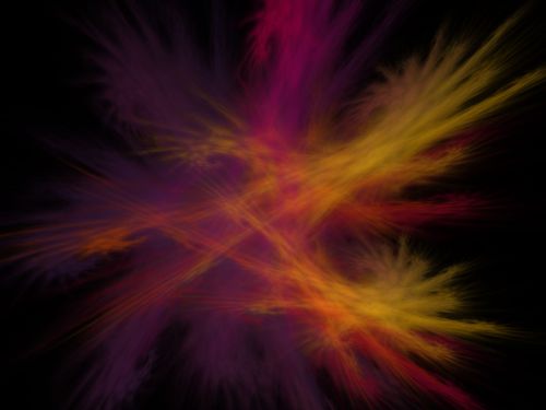 Digital Art - Plasma Cloud - Yellow Purple
