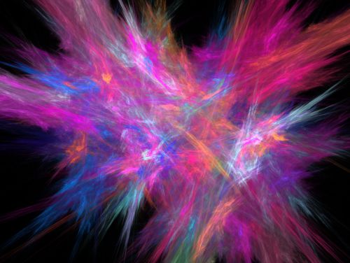 Digital Art - Plasma Explosion - Neon