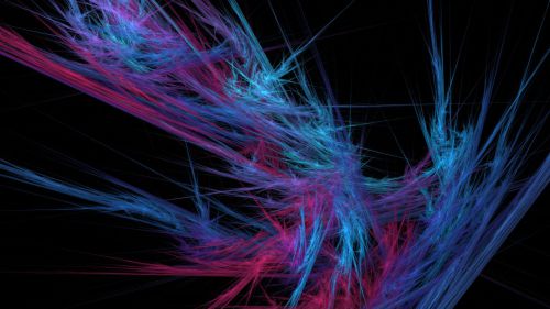 Digital Art - Plasma Flame - Purple Blue