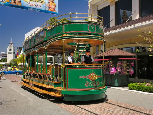 USA - California - Los Angeles - Farmers Market Shopping Center - Historical Tram