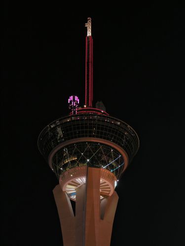 USA - Nevada - Las Vegas - Top of the Stratosphere Tower at Night