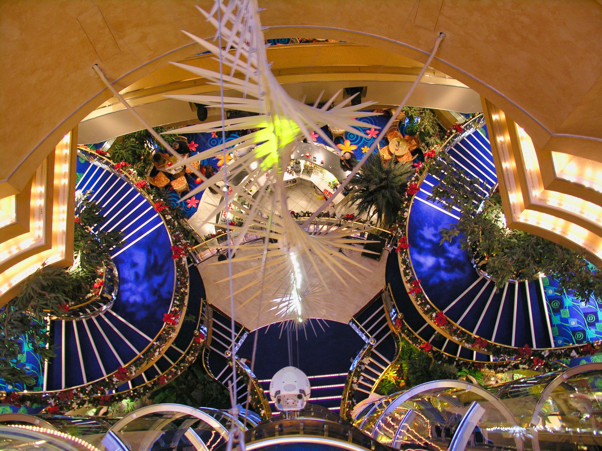 Cruise Ship - NCL Norwegian Dawn - Lobby and Stairs