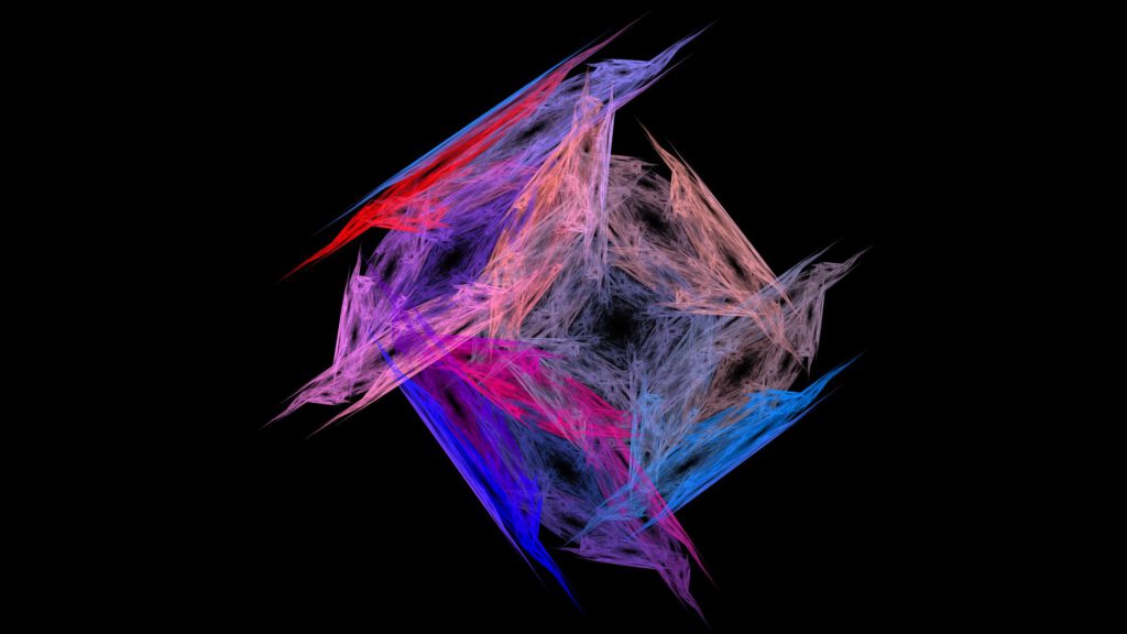 Digital Art - Cube - Blue Purple