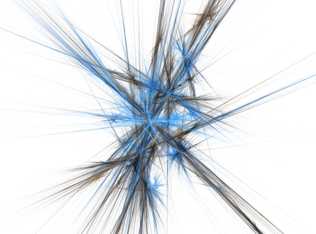 Digital Art - Laser Explosion - Grey Blue