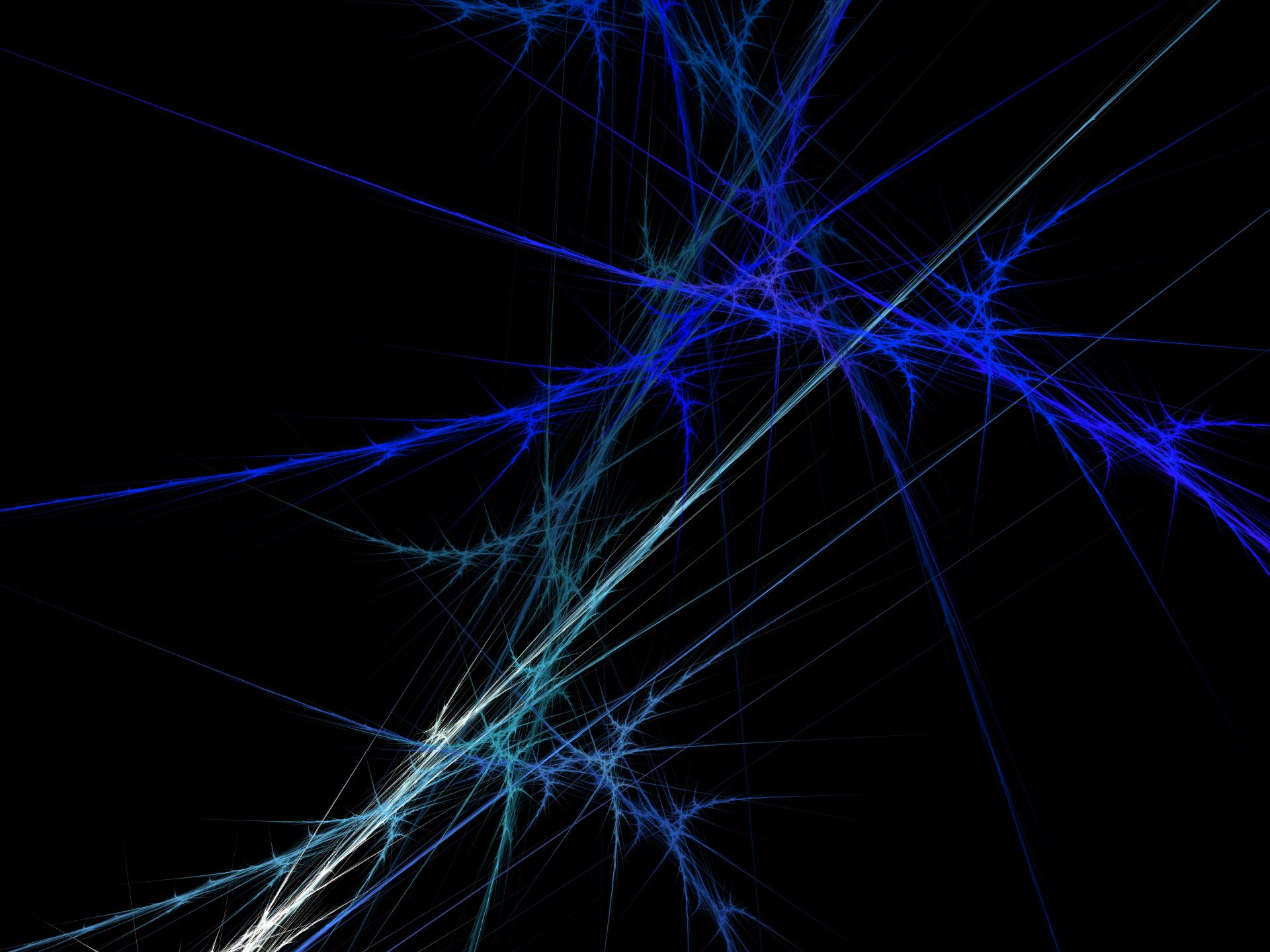 Digital Art - Lightning - Green Blue